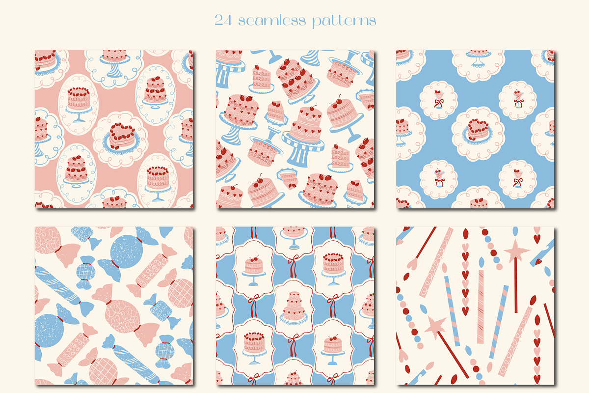 Vintage Cakes • vector collection, a Food Illustration by dariikos (Photo 13 of 19)