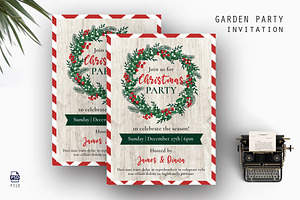 Christmas Invitation, an Invitation Template by AQR Studio