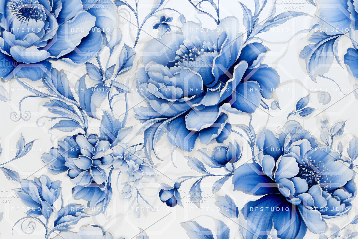 ROCOCOESQUE CHINOISERIE. Seamless, a Texture Graphic by RefinedFantasyStudio (Photo 6 of 9)