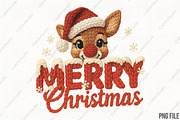 Merry Christmas Reindeer Crochet PNG, an Illustration by CraftArtStudio (Thumbnail 1 of 4)