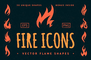Vector Fire Icons, a Solid Icon by Vecster (Thumbnail 1 of 6)