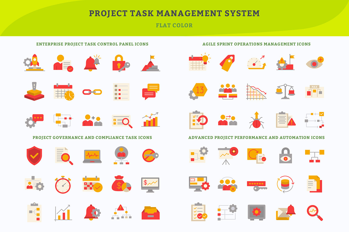 Project Task Management System Icons, an Icon by vexper (Photo 4 of 5)