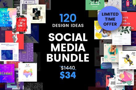 Social Media Template Bundle Sale, a Social Media Template by Amber Graphics