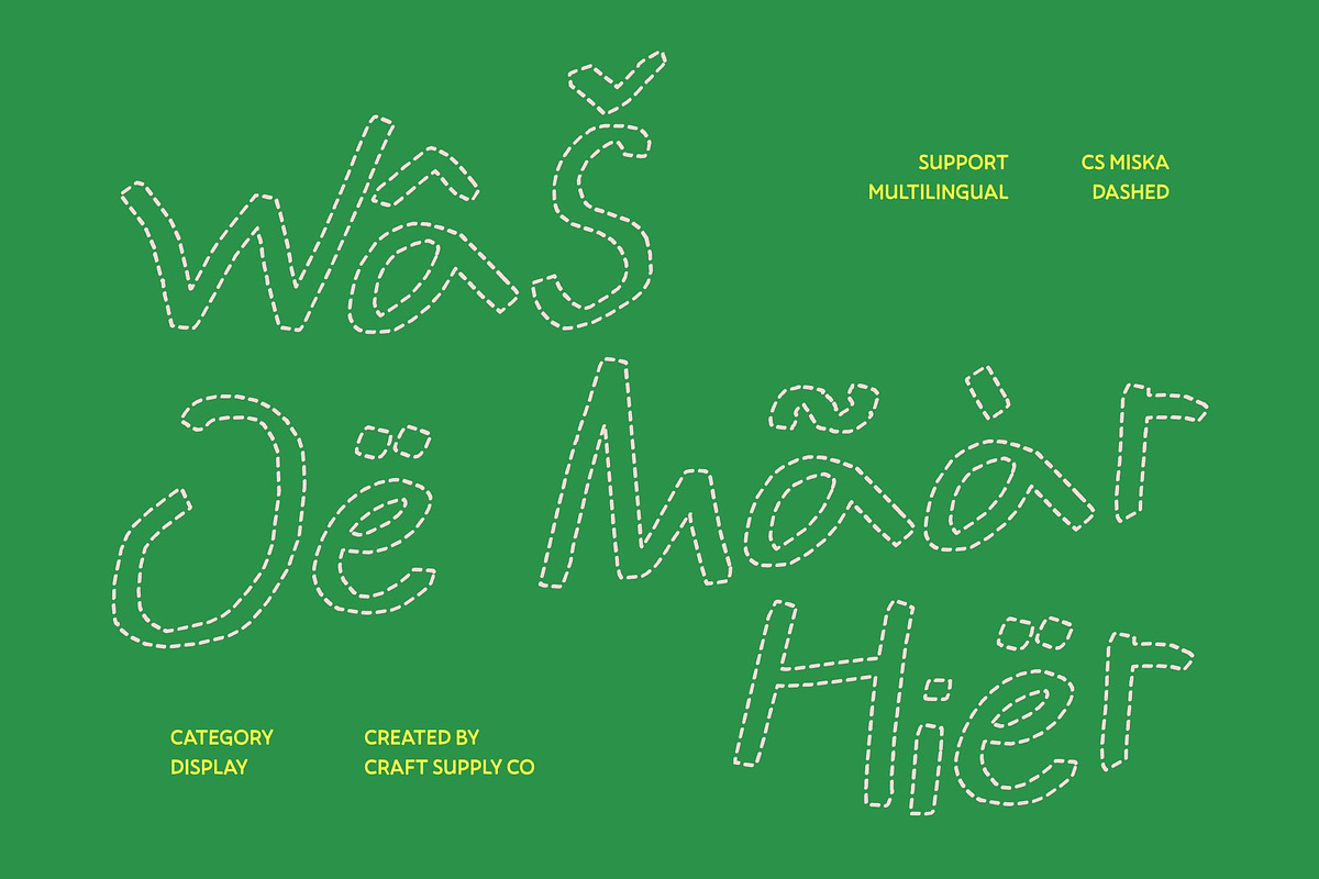 CS Miska Dashed, a Handwritten Font by Craft Supply Co. (Photo 7 of 8)