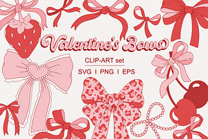 Girly Coquette Valentines Bows