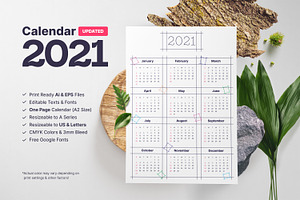 Blocky Calendar 2021