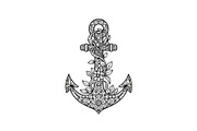 Ornamental Anchor Silhouette SVG, an Illustration by Designs_River (Thumbnail 7 of 31)