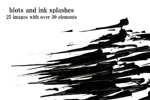 Blot and ink splashes, an Object Graphic by Pullia