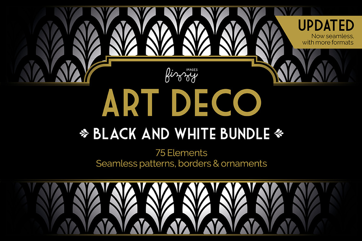 75 x Art Deco Black & White Bundle, a Pattern Graphic by Fizzy Images (Photo 1 of 4)