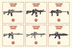 VECTOR GUNS HAND DRAWN BUNDLE 1.0