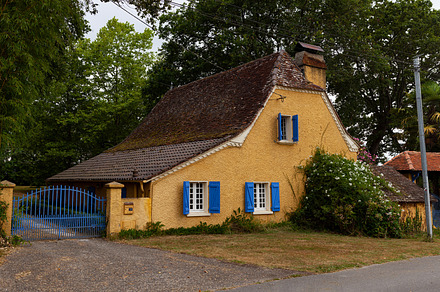 View of typical house in the Nouvelle-Aquitaine, France, an Architecture Photo by Bepslabor