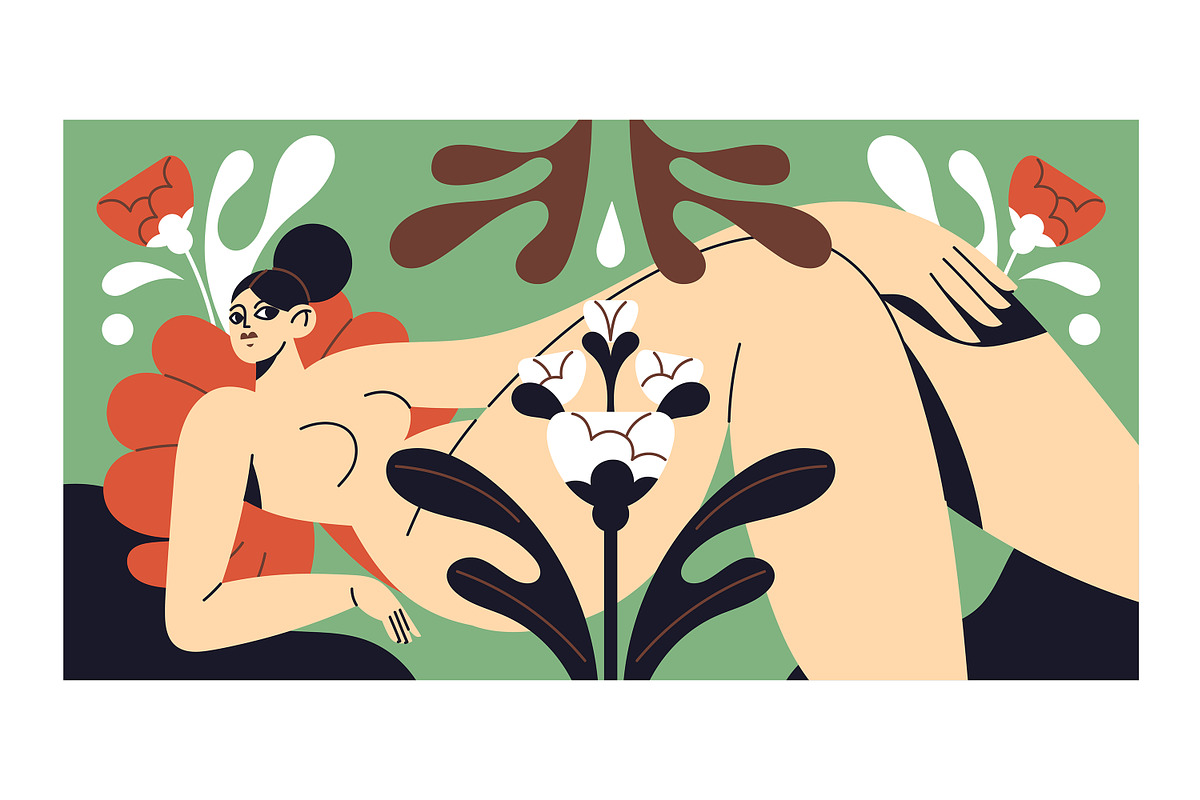 Abstract Matisse art women & flowers, a Decorative Illustration by PaperTrident (Photo 4 of 7)