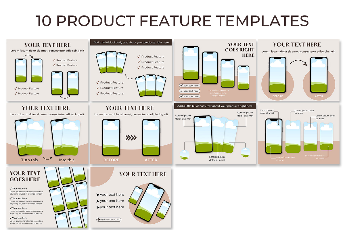 Canva Phone Mockup Listing Template, an iPhone Mockup by NoemieDesigns (Photo 4 of 5)