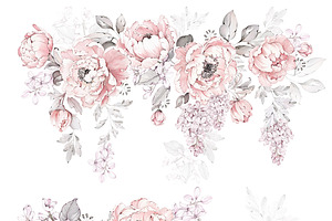 Pink Watercolor Peonies Pattern