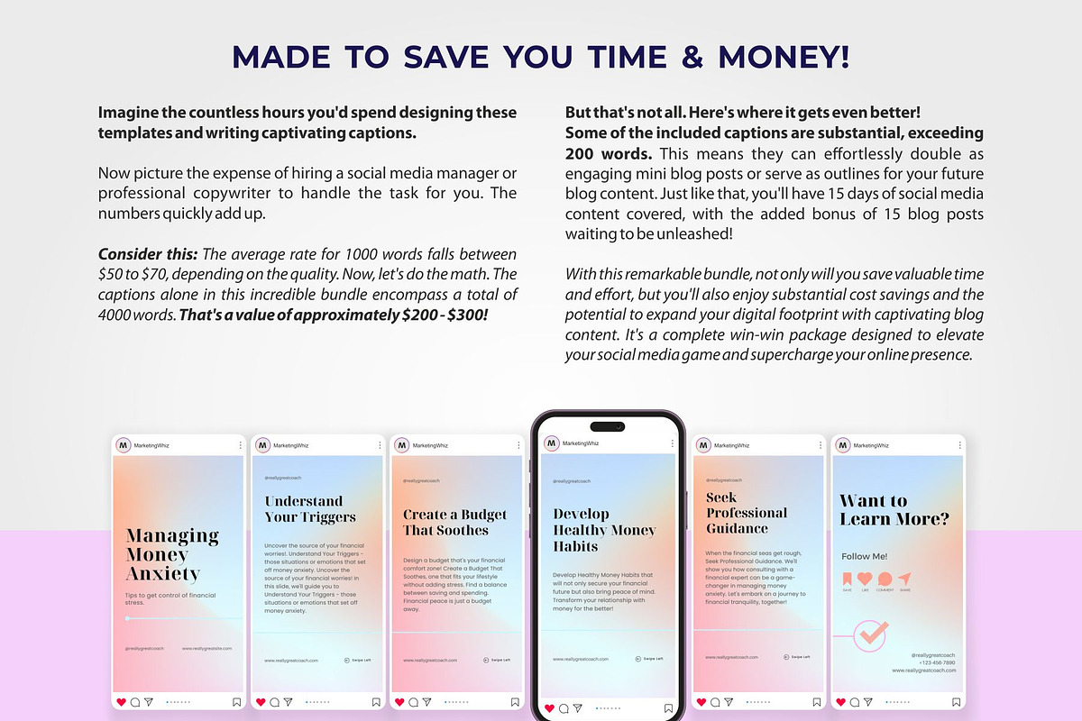 Financial Advisor Carousel Bundle 2, a Social Media Template by Aks-Designs (Photo 3 of 6)