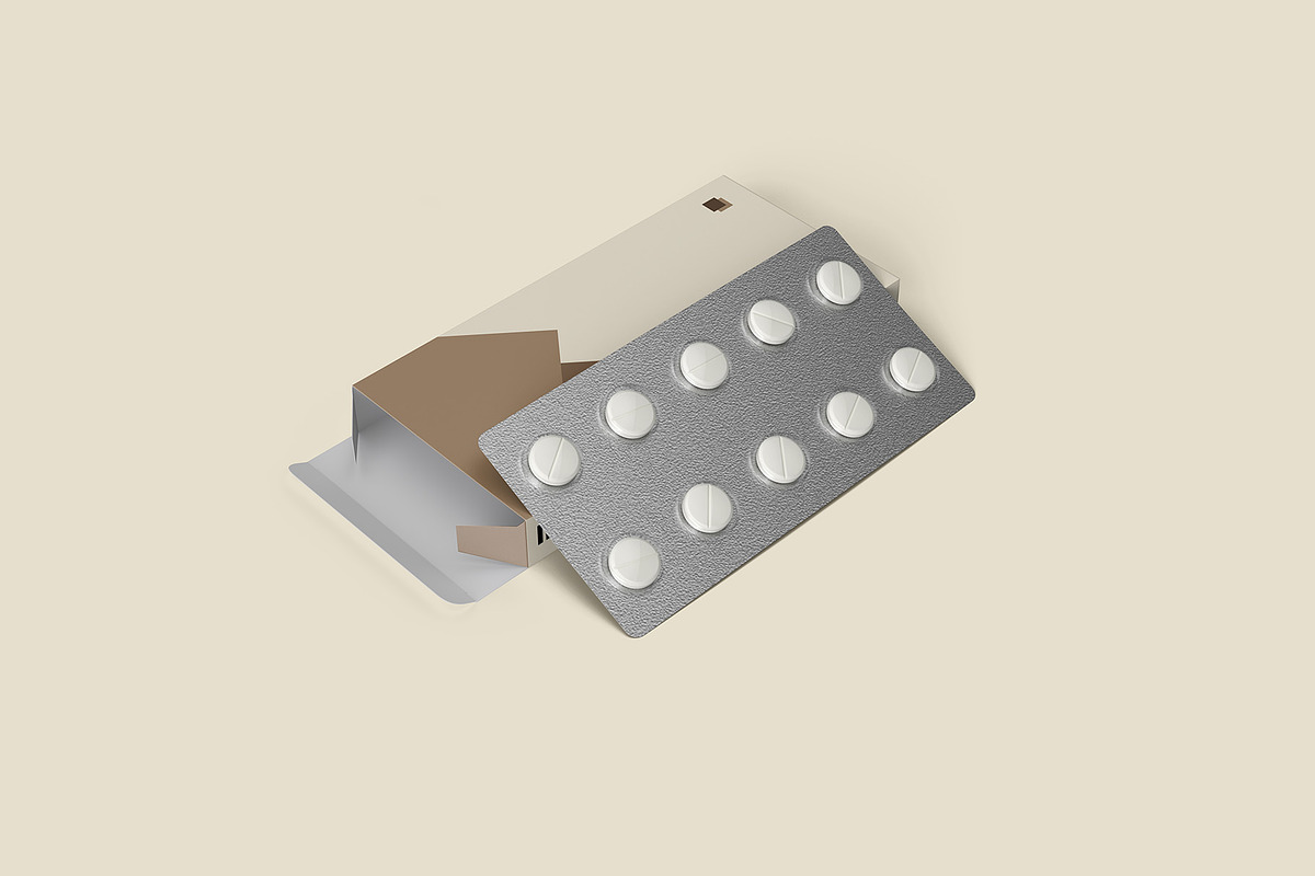 Medicine Box Packaging Mockup, a Packaging Mockup by Illusiongraphic (Photo 4 of 22)