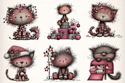 Whimsical Christmas Fluffy Cats, an Illustration by Dream Creation (Thumbnail 6 of 7)