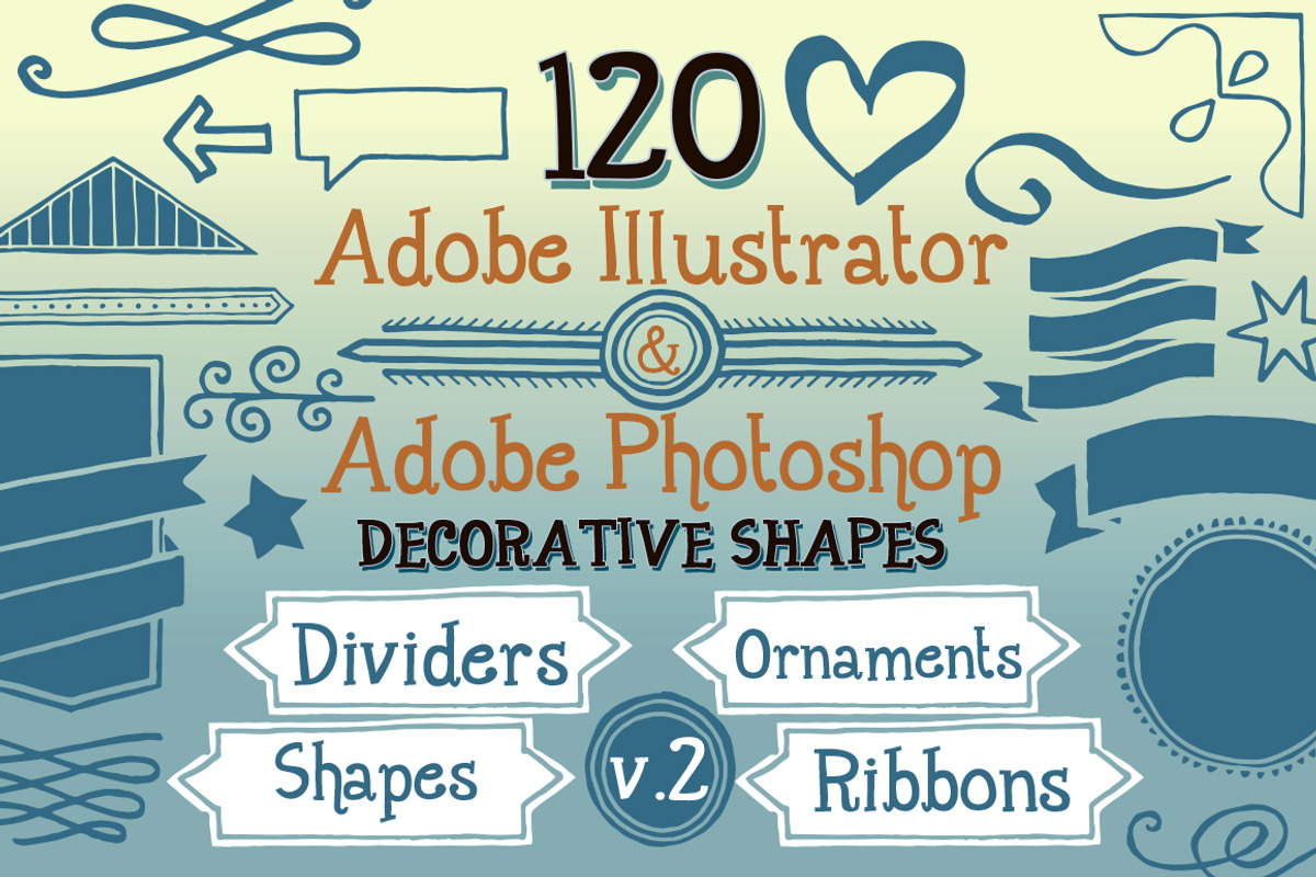 120 Handwritten Decorative Shapes 02