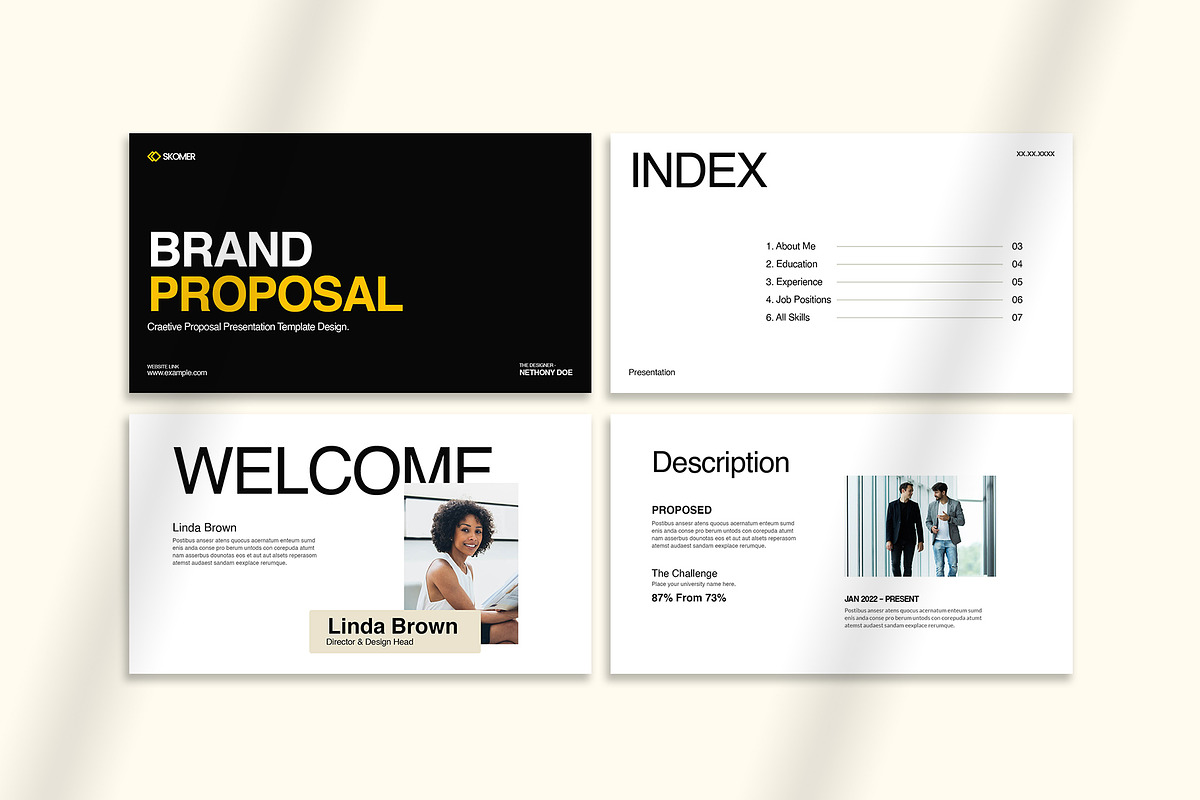 Brand Proposal Presentation Template, a Presentation Template by Oriofix (Photo 4 of 8)
