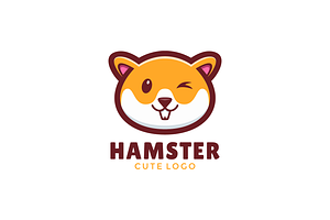 Mascot Head Hamster Logo Modern, a Branding & Logo Template by majesticlogo