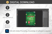 Green Christmas Party Flyer & Poster, a Flyer Template by Godserv Designs (Thumbnail 8 of 9)