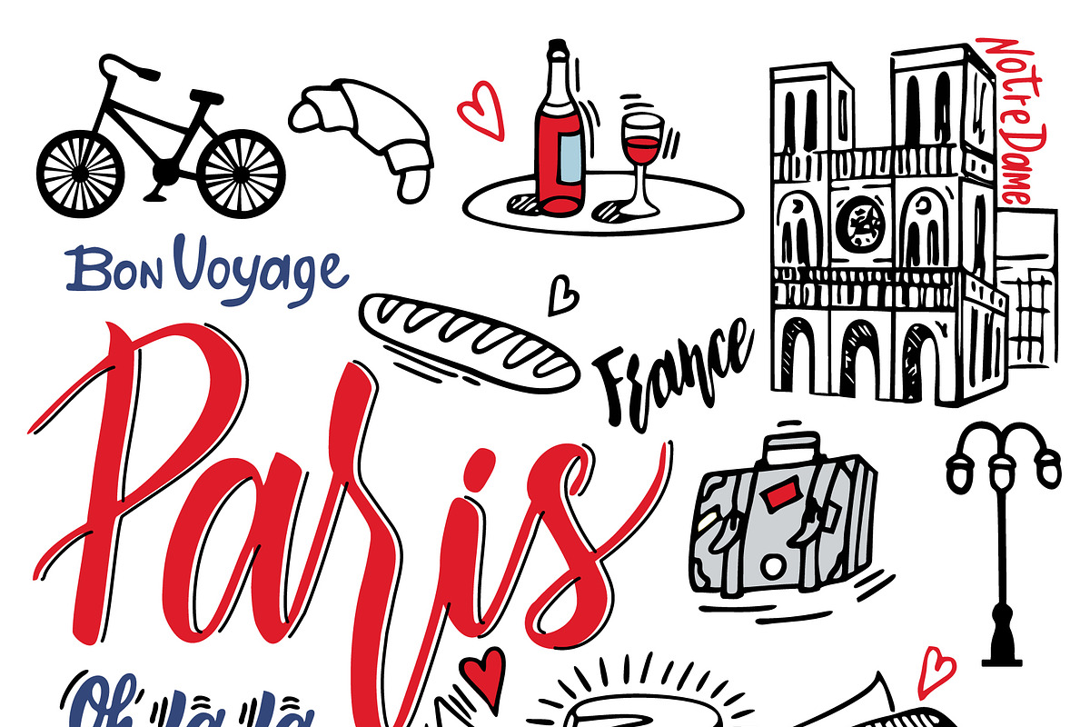 Love Paris. Modern lettering design, an Illustration by Live line (Photo 5 of 5)