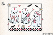 Ghost Nurses PNG, Halloween Nurse PN, an Illustration by Libby Wishes (Thumbnail 1 of 4)