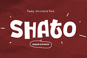 Shato - Funky Decorative Font, a Handwritten Font by Grontype (Thumbnail 1 of 8)