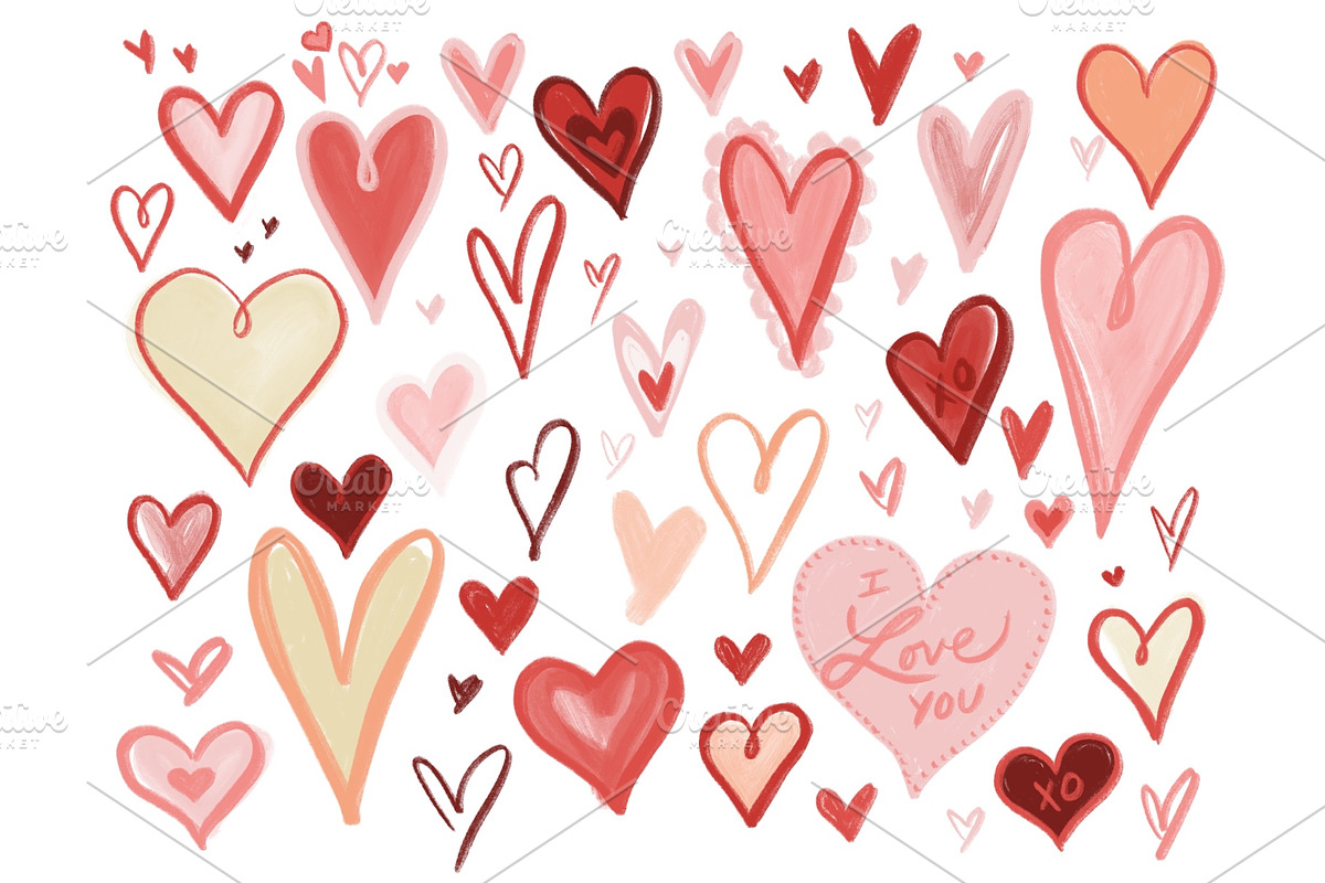 Hand Drawn Hearts Pack, an Illustration by Work by Laura (Photo 3 of 4)