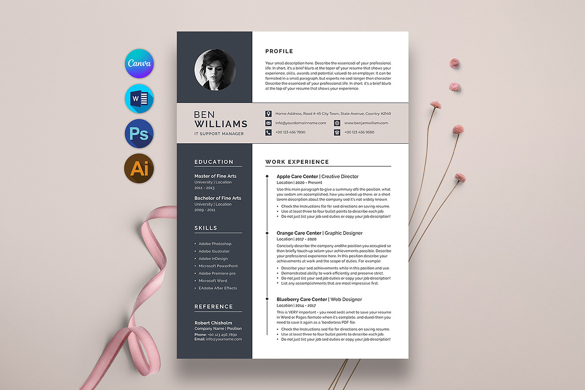 Resume, a Resume Template by DesignDevisers (Photo 1 of 10)
