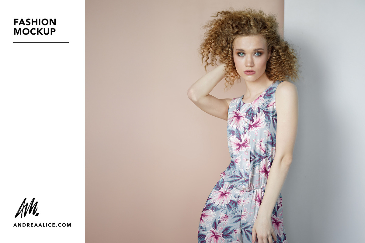 Fashion Mockup - Woman in Jumpsuit, a Shirt Mockup by Andrea Muller (Photo 5 of 6)