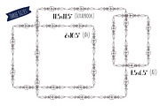 Doodle Borders Clipart + Vectors, an Object Graphic by The Pen and Brush (Thumbnail 4 of 4)