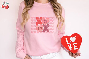 XOXO Hug And Kisses Valentines PNG