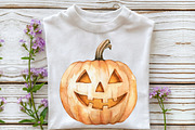 Watercolor Neutral Halloween Clipart, an Illustration by Rose Art (Thumbnail 4 of 7)