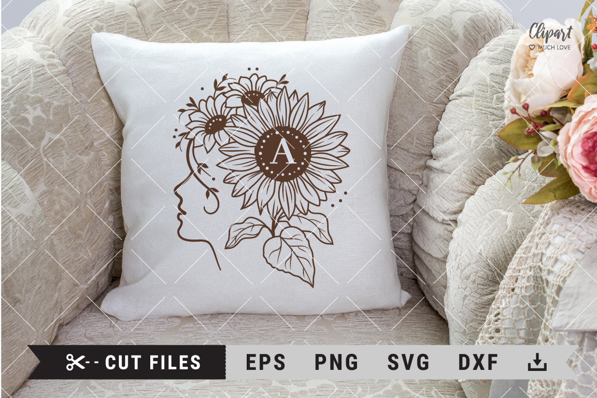 Sunflower SVG, DXF, PNG, Cut file, an Illustration by ClipartMuchLove (Photo 9 of 11)