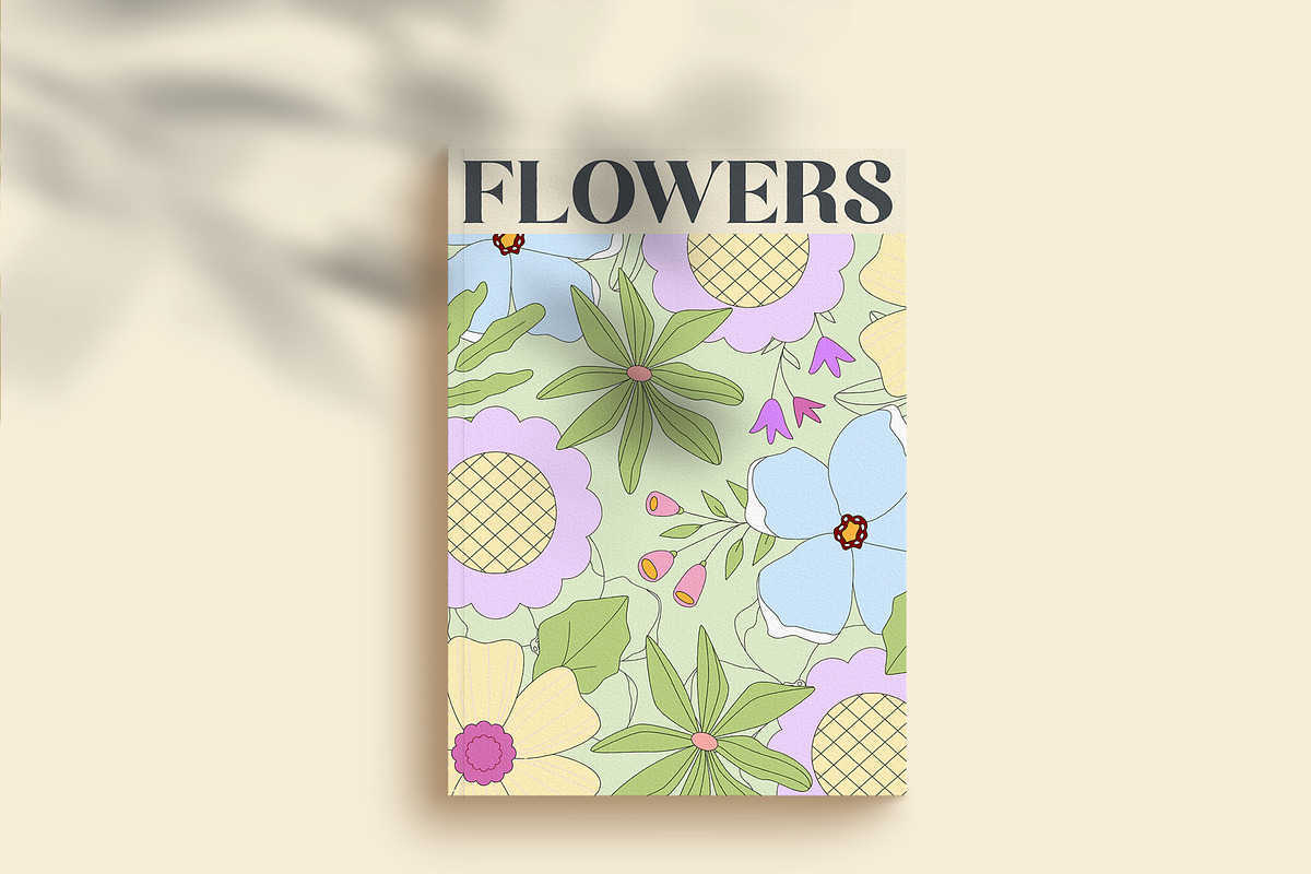 Retro flowers. Groovy summer clipart, an Object Graphic by Sofico (Photo 11 of 23)