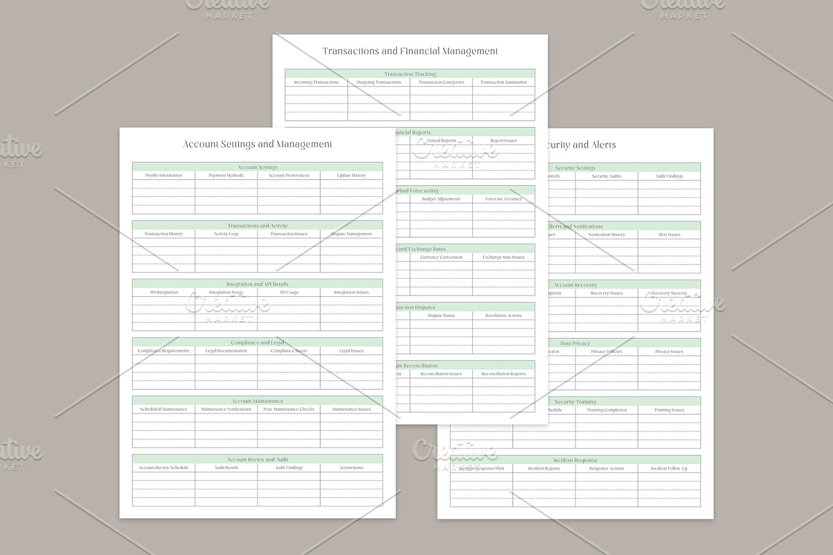 Sign up Planner Pages Set V-07, a Stationery Template by shahsoft (Photo 3 of 3)