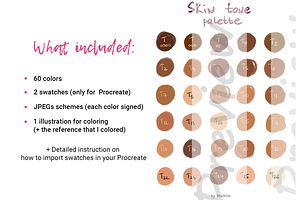 Procreate Skin Colors Palette