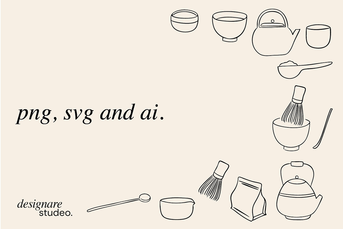 The Matcha Set Illustrations, an Illustration by ginni illustrations (Photo 4 of 5)