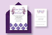 The Purple Wedding Invitation Suite, an Invitation Template by Knotted Design (Thumbnail 2 of 6)