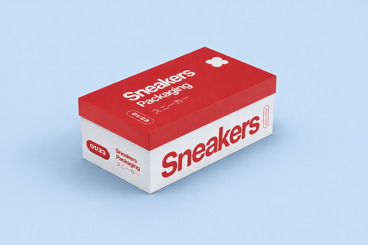 Shoes Box Mockup, a Packaging Mockup by Custom.scene (Photo 2 of 3)