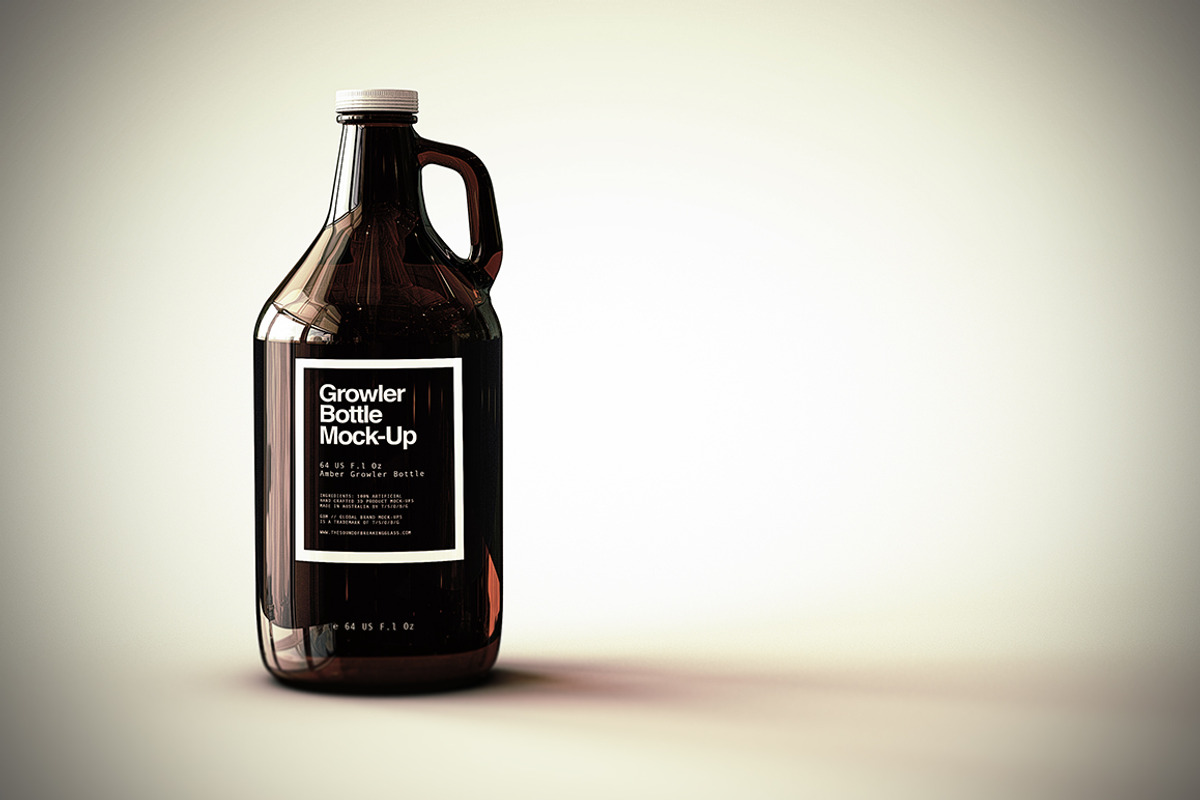 Growler Beer Bottle Mock-Up, a Household Mockup by TSOBG (Photo 21 of 33)