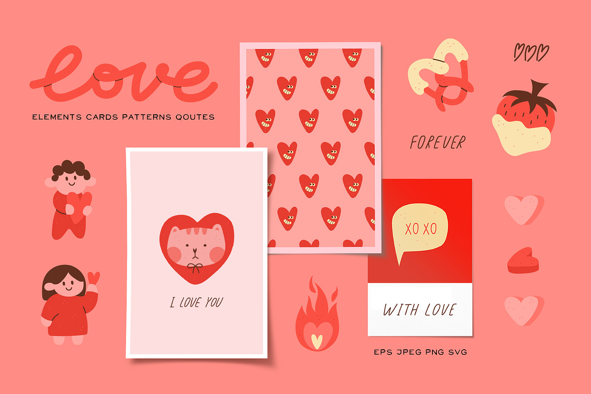 LOVE | Graphic collection, an Illustration by katieromanoff_art (Photo 1 of 13)