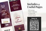 Dark Burgundy Wedding Website, a Landing Page Template by Everyday Perfection (Thumbnail 4 of 13)