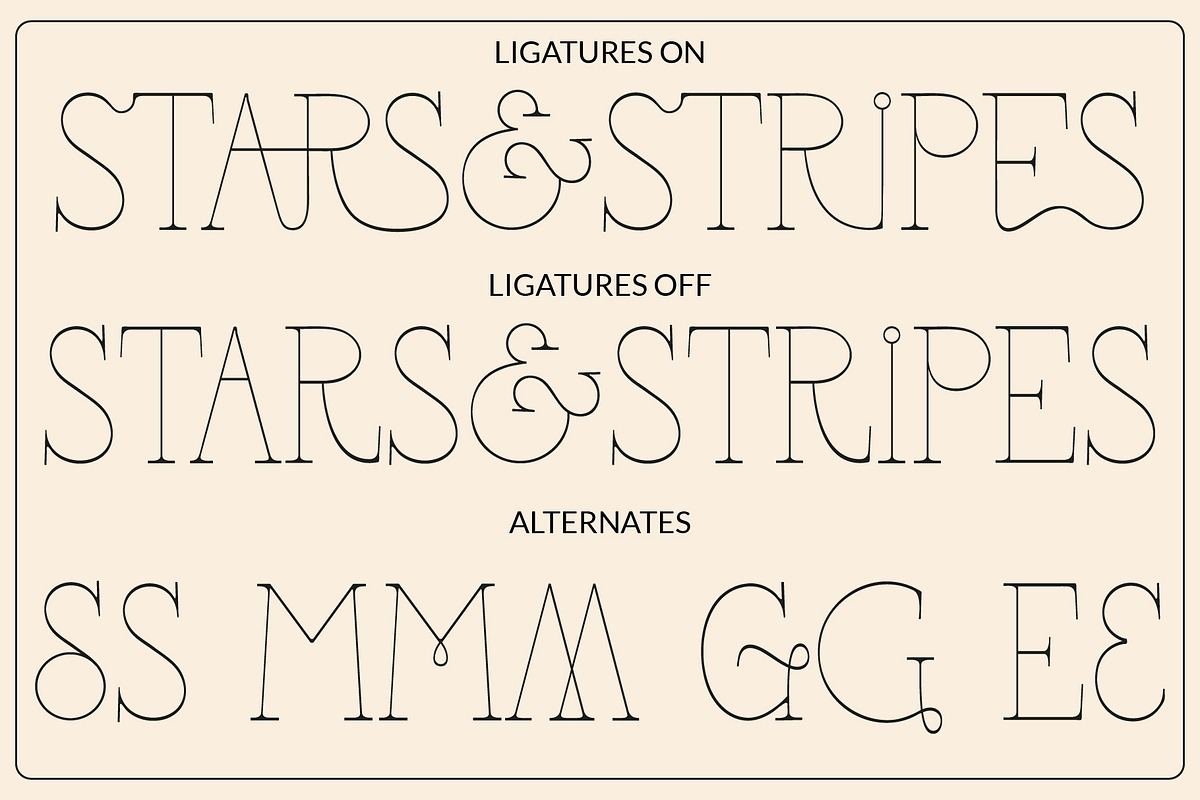 Costa Del Sol - Fun Ligature Font, a Font by Tropical Type