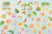 Watercolor Summer Collage, an Object Graphic by JulsIst (Thumbnail 2 of 11)