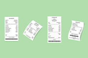 Cash Register Receipts Set. Vector, an Object Graphic by Bigmouse_art (Thumbnail 4 of 5)