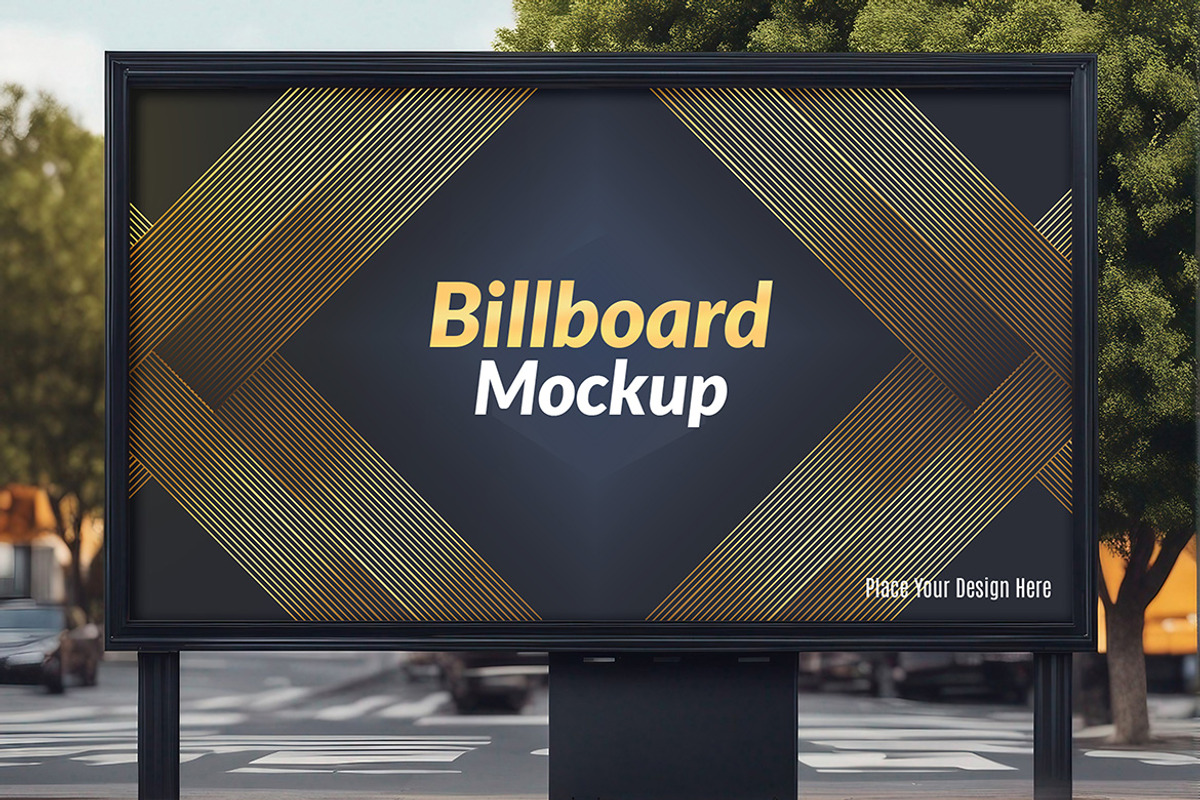 Billboard Mockup on a City Street, an Advertising Mockup by 3djagan (Photo 3 of 4)