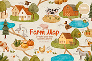 Farm Baby Map creator, an Animal Illustration by Alamella (Thumbnail 1 of 14)
