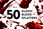 50 Glossy Blood Splatters, a Brush Add-On by SparkleStock (Thumbnail 1 of 4)